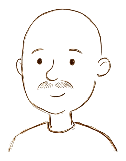 Sketch of Rob Hardy